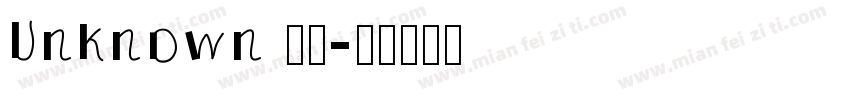 Unknown 粗体字体转换